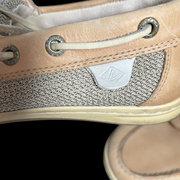 Sperry Top Siders Shoes Women's Size 7.5M Koi fish Core Linen/Oat Model STS95589 - Picture 6 of 9